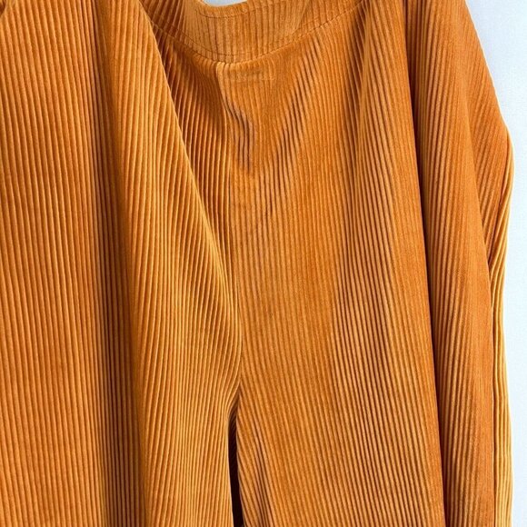 Bp. Women Stretch Ribbed Pull One Flare Leg Pants Size 4X Orange Polyester/Spand - Picture 6 of 6